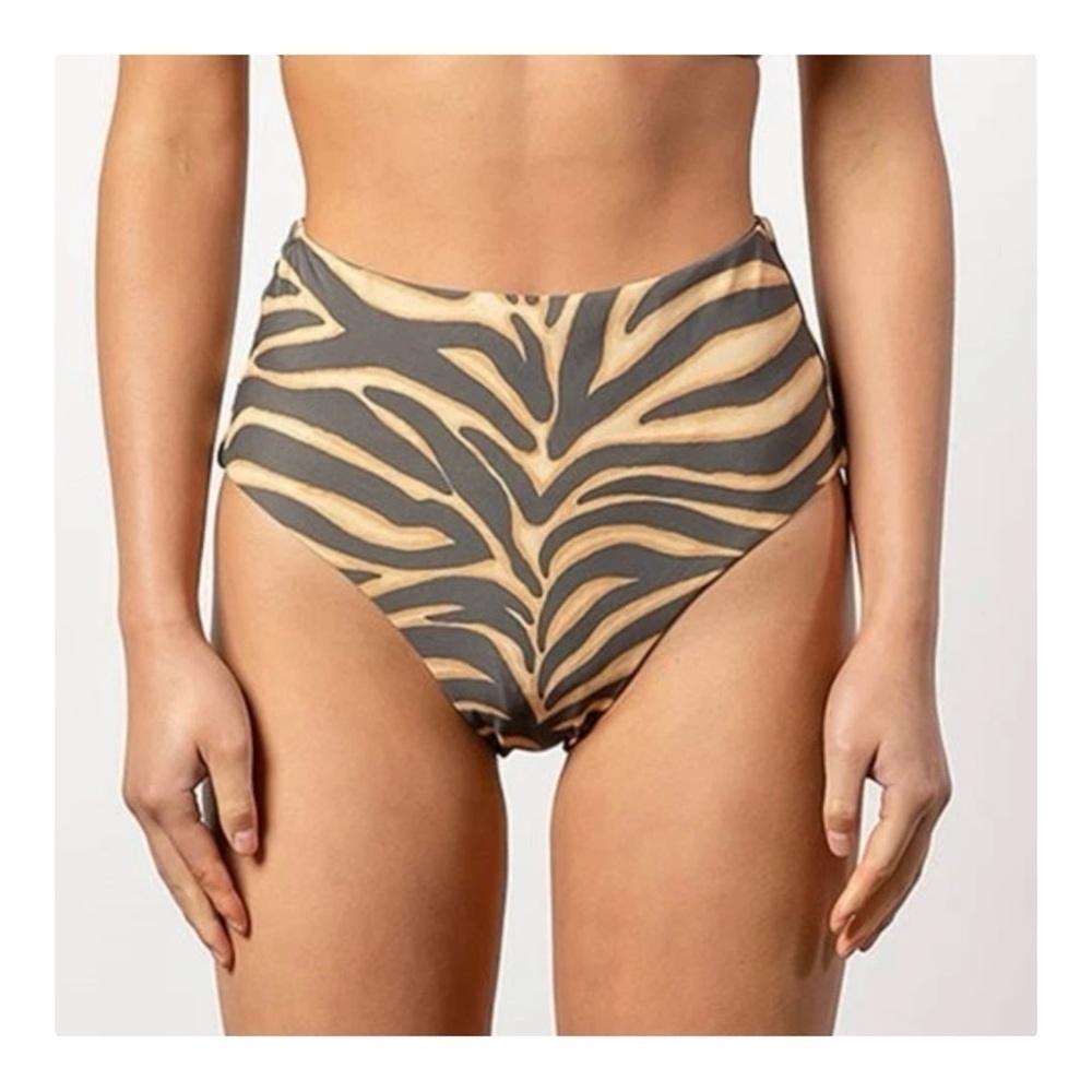 Tigerlily Zahara Ava Corset Pant Swim Bottom in Tiger NWT
